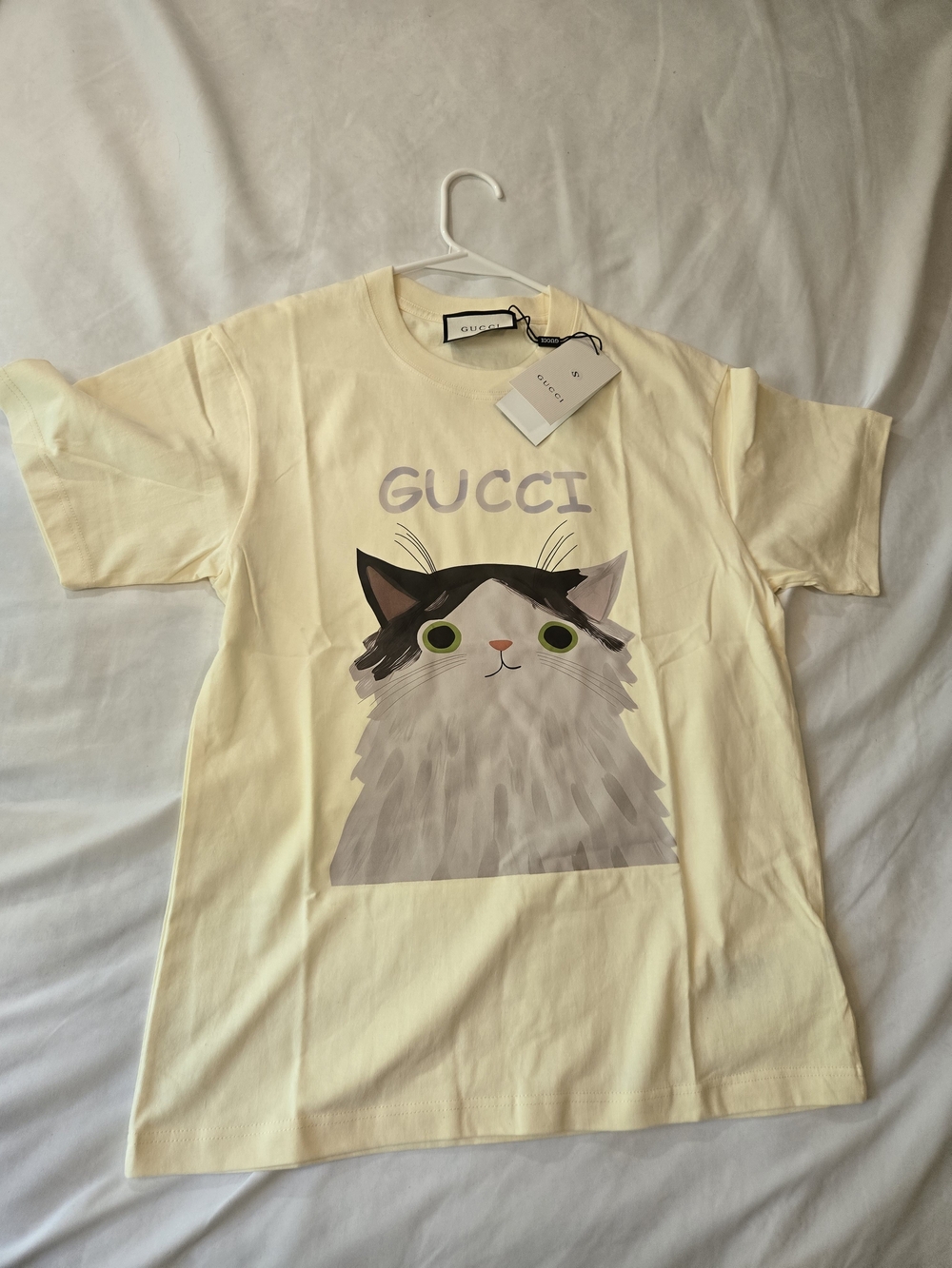 Gucci Cat Graphic T-Shirt for Cats Lovers S Unisex